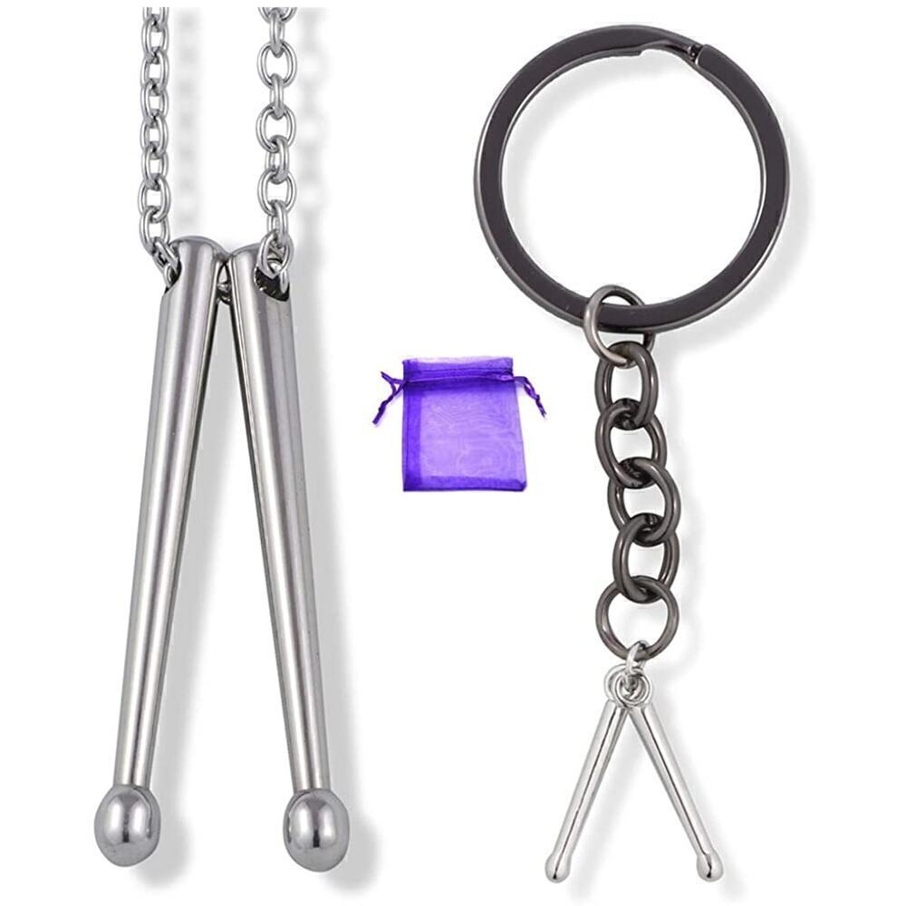 Drummer Necklace and Keychain - Drummer Gifts
